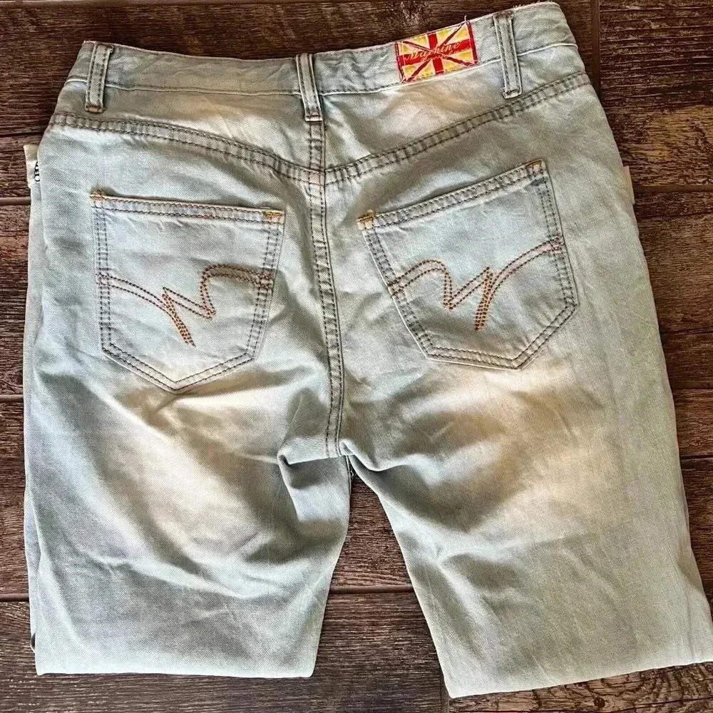 Machine Pour Neuf Jeans Women's Size 27 US - Distressed - Heavy Wash - Cuffed - Picture 3 of 8